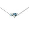 Thumbnail Image 0 of Natural Opal & Blue Topaz Necklace with Diamonds 10K Gold