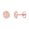 Thumbnail Image 1 of Morganite Earrings 1/10 ct tw Diamonds 10K Rose Gold