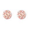 Thumbnail Image 2 of Morganite Earrings 1/10 ct tw Diamonds 10K Rose Gold