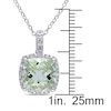Thumbnail Image 2 of Green Quartz Necklace 1/10 ct tw Diamonds Sterling Silver