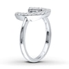 Thumbnail Image 2 of Topaz Horseshoe Ring Sterling Silver