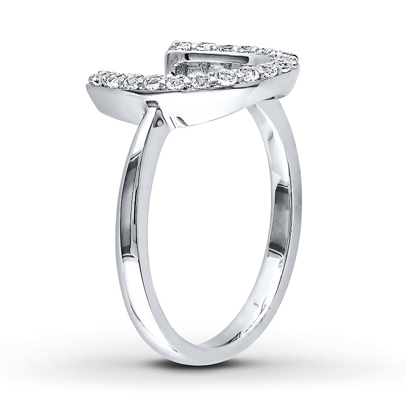 Main Image 2 of Topaz Horseshoe Ring Sterling Silver