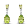 Thumbnail Image 0 of Peridot Earrings 14K White Gold