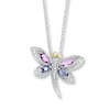 Thumbnail Image 0 of Dragonfly Necklace Amethyst/Iolite Sterling Silver/14K Yellow Gold