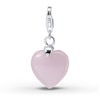 Thumbnail Image 1 of Heart Charm Rose Quartz Sterling Silver