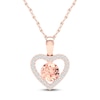 Thumbnail Image 0 of Natural Morganite Necklace 1/15 ct tw Diamonds 10K Rose Gold