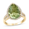 Thumbnail Image 0 of Effy Natural Quartz Ring 1/3 ct tw Diamonds 14K Yellow Gold