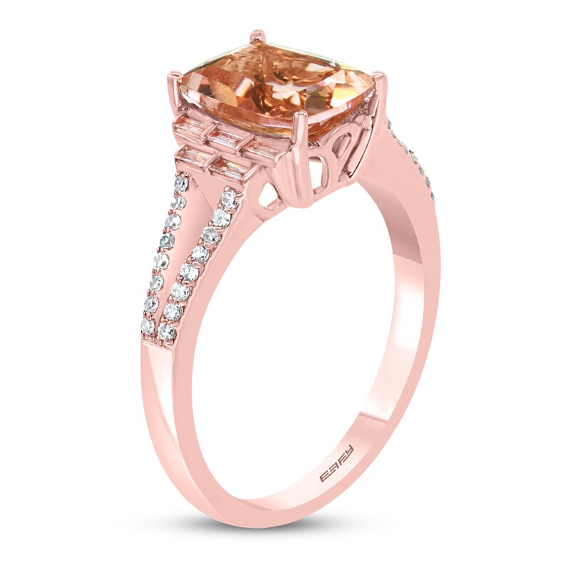 Effy Natural Morganite Ring 1/4 ct tw Diamonds 14K Rose Gold