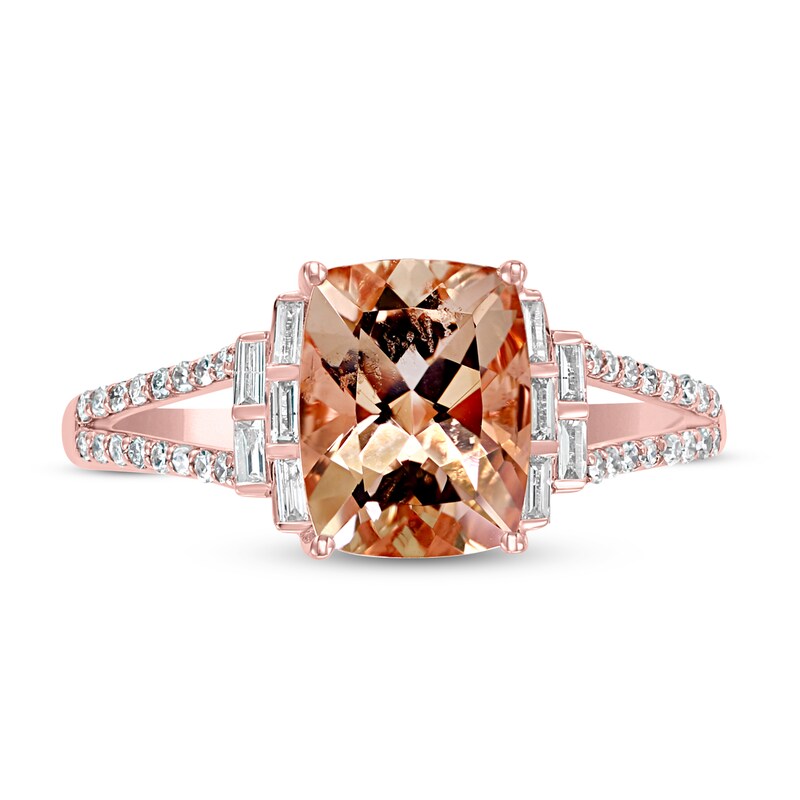 Effy Natural Morganite Ring 1/4 ct tw Diamonds 14K Rose Gold