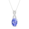 Thumbnail Image 1 of Tanzanite Necklace 1/20 ct tw Diamonds 10K White Gold
