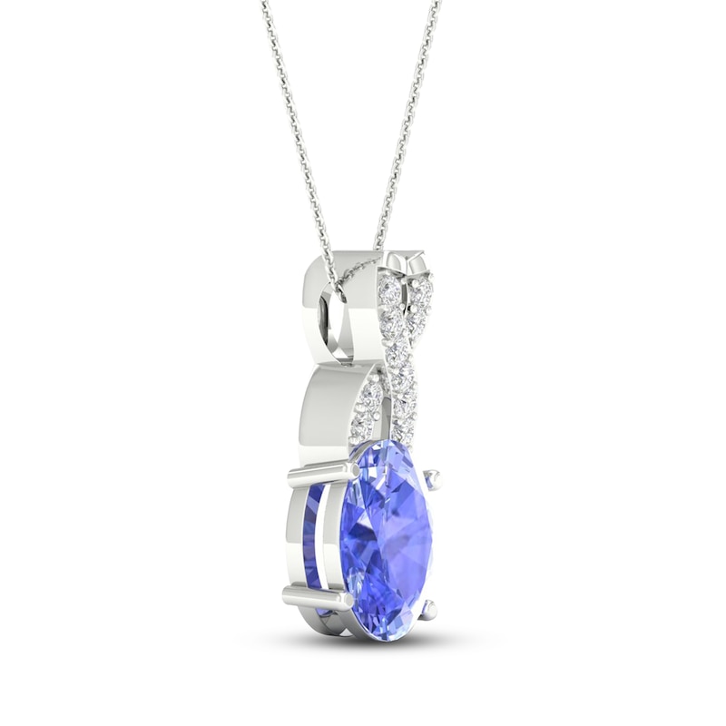 Main Image 2 of Tanzanite Necklace 1/20 ct tw Diamonds 10K White Gold