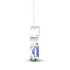 Thumbnail Image 3 of Tanzanite Necklace 1/20 ct tw Diamonds 10K White Gold