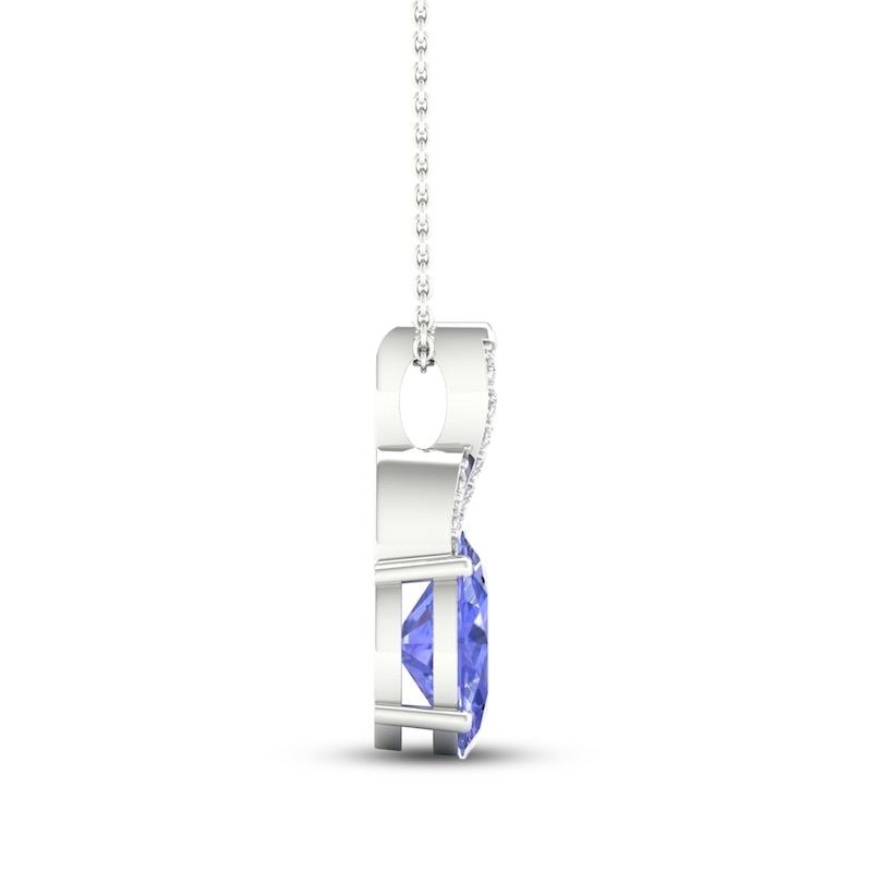 Main Image 3 of Tanzanite Necklace 1/20 ct tw Diamonds 10K White Gold