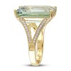 Natural Quartz Ring 1/2 ct tw Diamonds 14K Yellow Gold