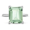 Thumbnail Image 3 of Natural Green Quartz Ring Sterling Silver