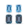 Thumbnail Image 1 of Natural Blue Topaz Dangle Earrings 10K White Gold