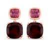 Thumbnail Image 1 of Natural Garnet Earrings 10K Rose Gold