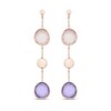 Thumbnail Image 1 of Natural Amethyst & Natural Quartz Earrings 10K Rose Gold