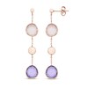 Thumbnail Image 2 of Natural Amethyst & Natural Quartz Earrings 10K Rose Gold