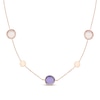 Thumbnail Image 1 of Natural Amethyst & Natural Quartz Necklace 10K Rose Gold