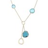 Thumbnail Image 1 of Natural Blue Quartz Necklace 10K Yellow Gold