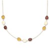 Thumbnail Image 1 of Natural Garnet & Natural Citrine Necklace 10K Yellow Gold