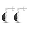 Thumbnail Image 5 of Natural Onyx & Natural White Topaz Drop Earrings Sterling Silver
