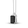 Thumbnail Image 2 of Natural Onyx & Natural White Topaz Necklace Sterling Silver