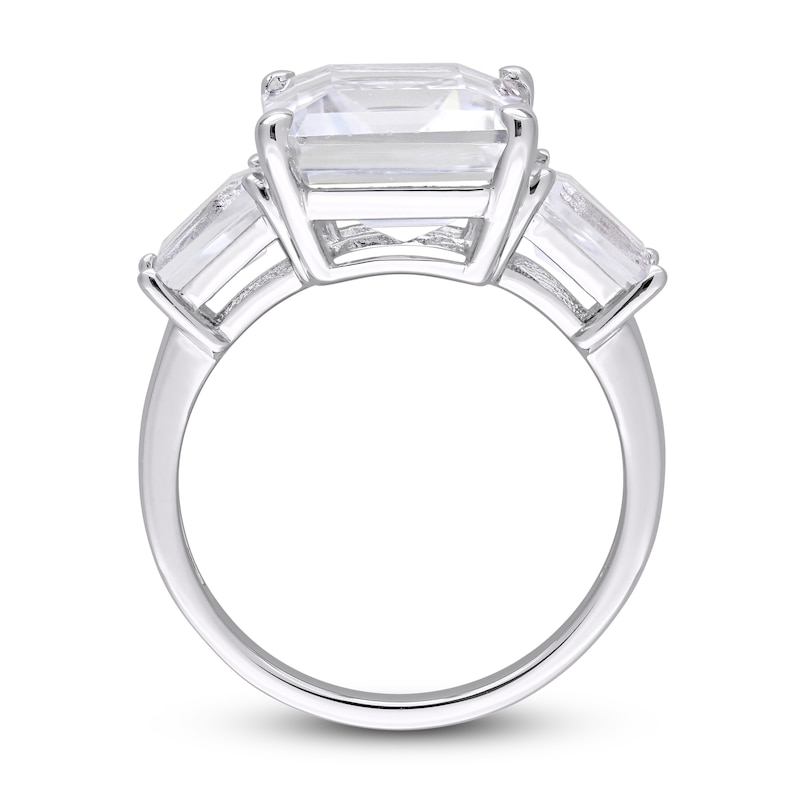 Main Image 5 of Natural White Topaz 3-Stone Ring Sterling Silver