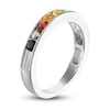 Thumbnail Image 2 of Love Proudly Ring Multi-Color Rainbow 14K White Gold 4MM