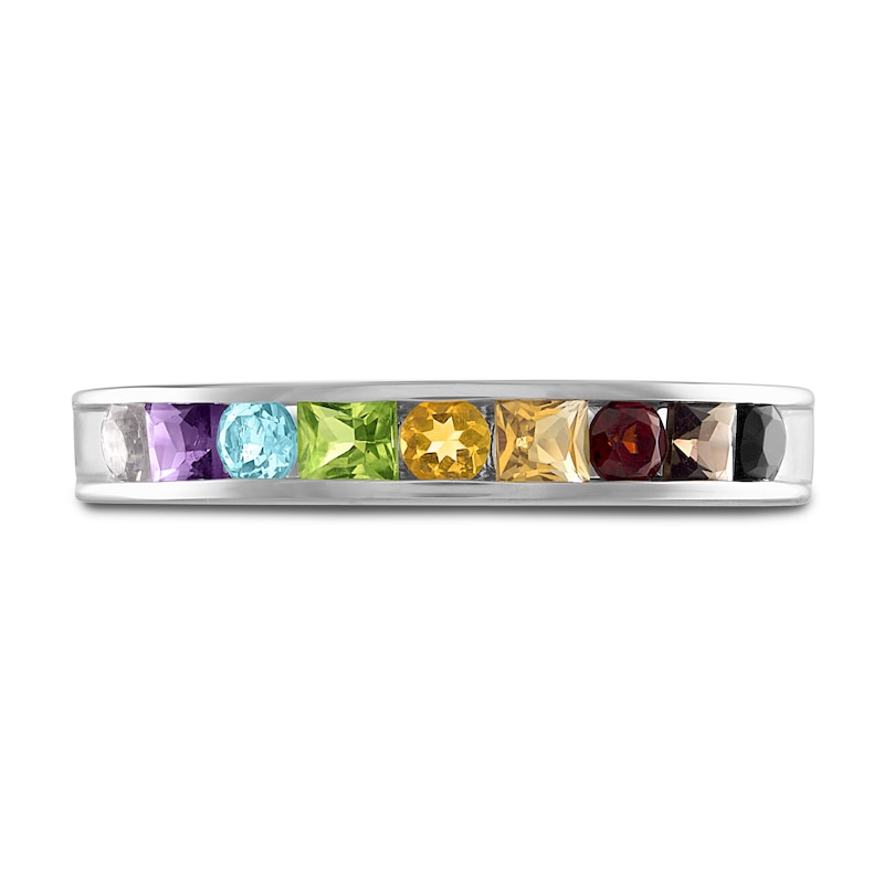 Main Image 3 of Love Proudly Ring Multi-Color Rainbow 14K White Gold 4MM