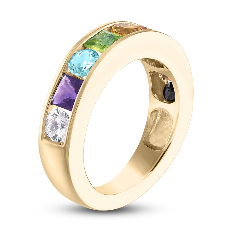 Main Image 2 of Love Proudly Ring Multi-Color Rainbow 14K Yellow Gold 7MM