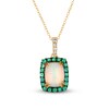 Thumbnail Image 1 of Le Vian Natural Opal & Natural Emerald Necklace 1/20 ct tw Diamonds 14K Honey Gold