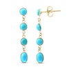 Thumbnail Image 0 of LALI Jewels Natural Turquoise Drop Earrings 14K Yellow Gold
