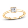 Thumbnail Image 1 of Diamond Solitaire Engagement Ring 1/2 ct tw Bezel-Set Princess 14K Yellow Gold (I2/I)