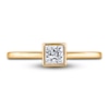 Thumbnail Image 3 of Diamond Solitaire Engagement Ring 1/2 ct tw Bezel-Set Princess 14K Yellow Gold (I2/I)