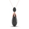Thumbnail Image 1 of Natural Onyx & Black Diamond Necklace 1/6 ct tw Round 10K Rose Gold