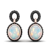 Thumbnail Image 0 of Natural Opal & Black Diamond Earrings 1/2 ct tw Round 10K Rose Gold