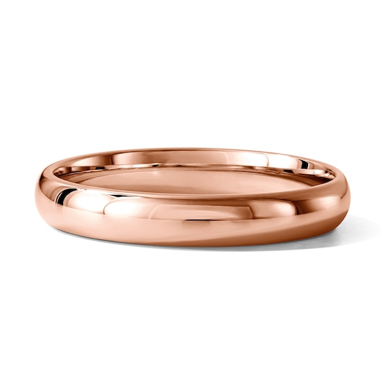 Polished Wedding Band 14K Rose Gold 3.0mm