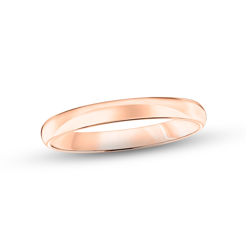 Main Image 1 of Polished Wedding Band 14K Rose Gold 3.0mm