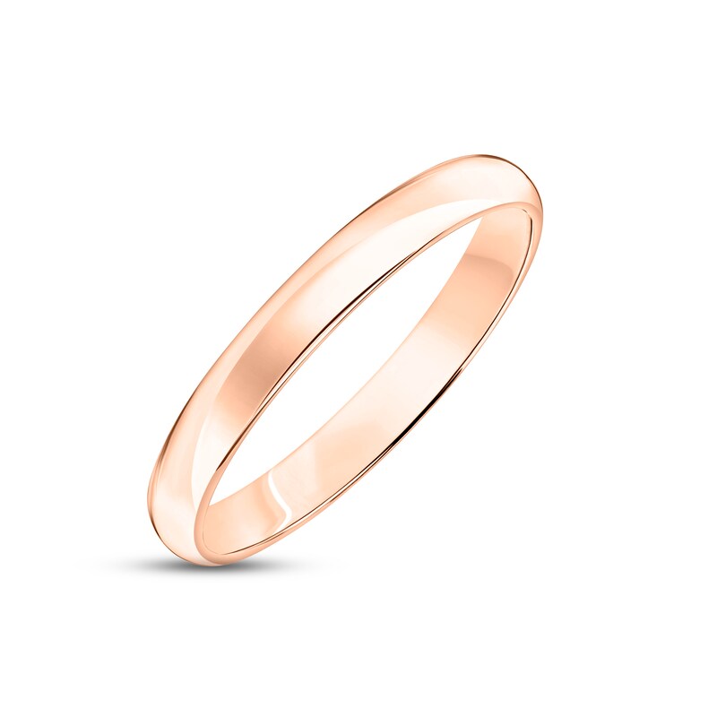 Polished Wedding Band 14K Rose Gold 3.0mm