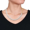 Thumbnail Image 2 of South Sea Cultured Pearl Link Chain Necklace 14K Yellow Gold 18"
