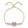 Thumbnail Image 1 of Natural Ametrine & Natural White Topaz Paperclip Bolo Bracelet 10K Yellow Gold