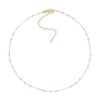 Thumbnail Image 1 of Square Bead Saturn Choker Necklace 14K Yellow Gold 13" Adj.