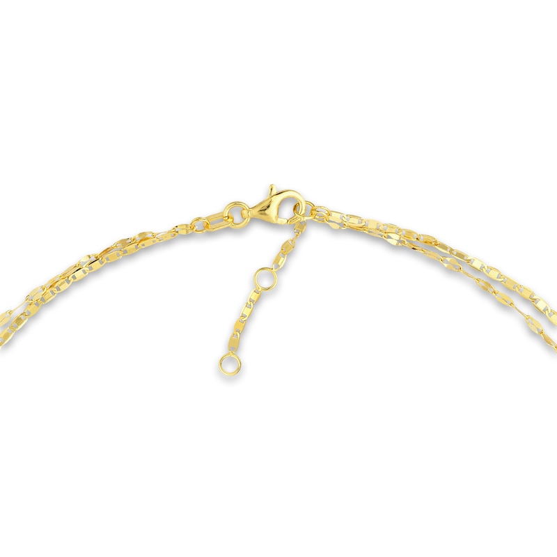 Main Image 2 of Mixed Solid Chain Necklace 14K Yellow Gold 18" Adj.