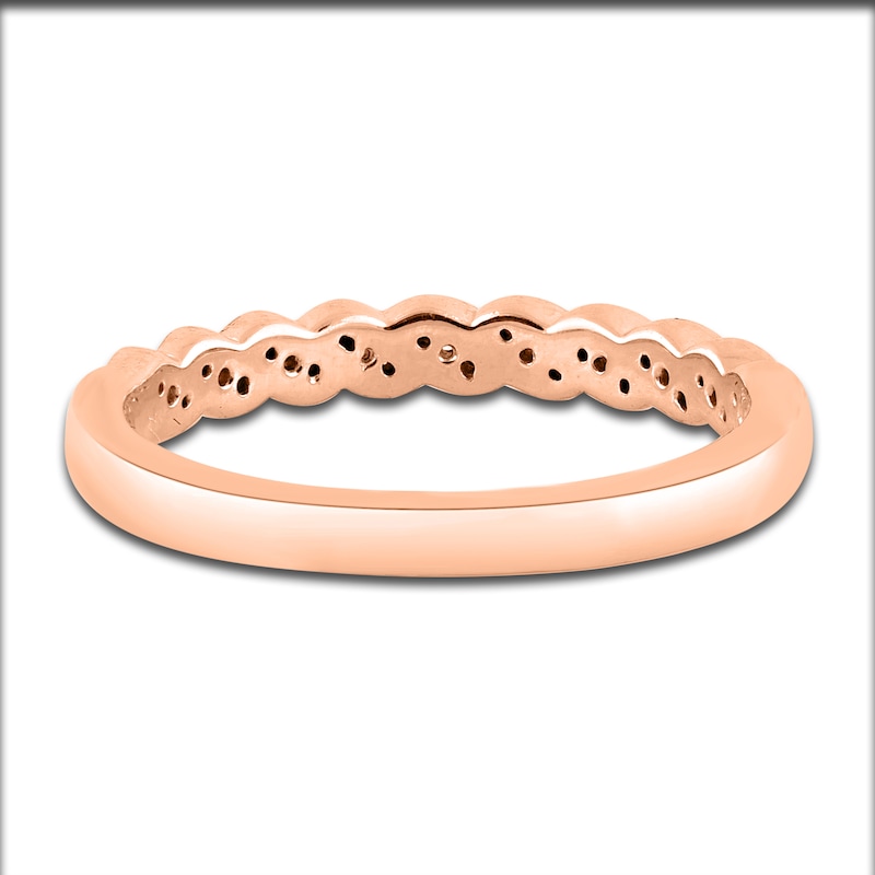 Diamond Wedding Band 1/10 ct tw Round 14K Rose Gold