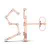 Thumbnail Image 2 of Diamond Leo Constellation Earrings 1/8 ct tw Round 14K Rose Gold