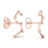 Thumbnail Image 3 of Diamond Leo Constellation Earrings 1/8 ct tw Round 14K Rose Gold