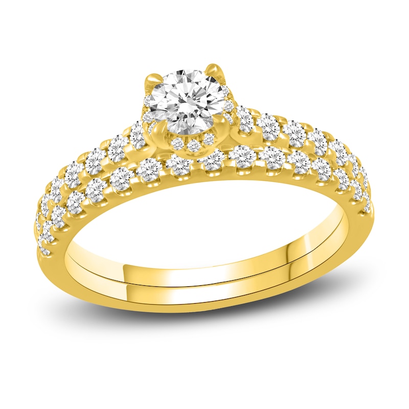 Main Image 1 of Diamond Bridal Set 1 ct tw Round 14K Yellow Gold