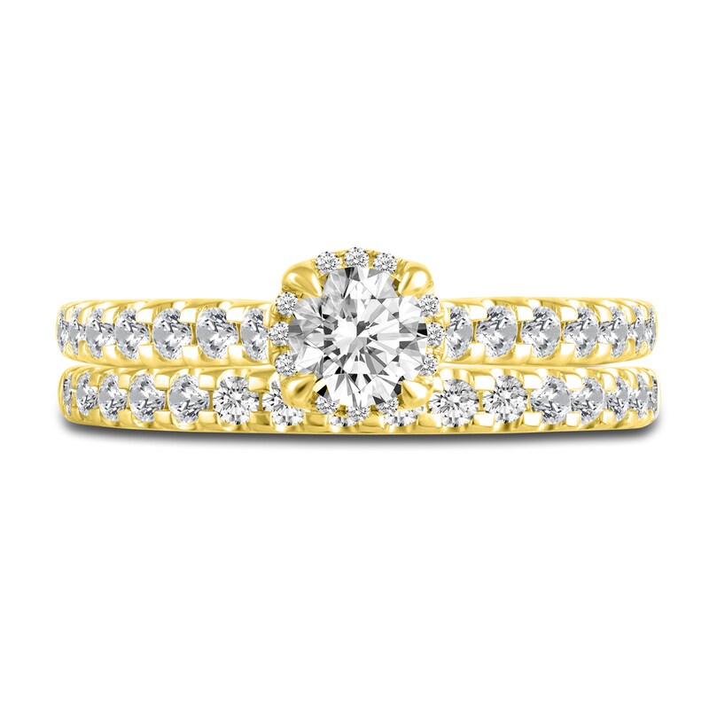 Main Image 3 of Diamond Bridal Set 1 ct tw Round 14K Yellow Gold